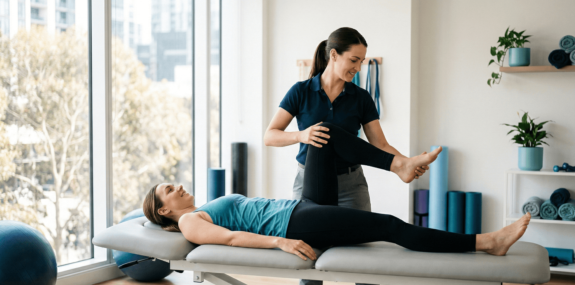 Close-up of physiotherapy treatment
