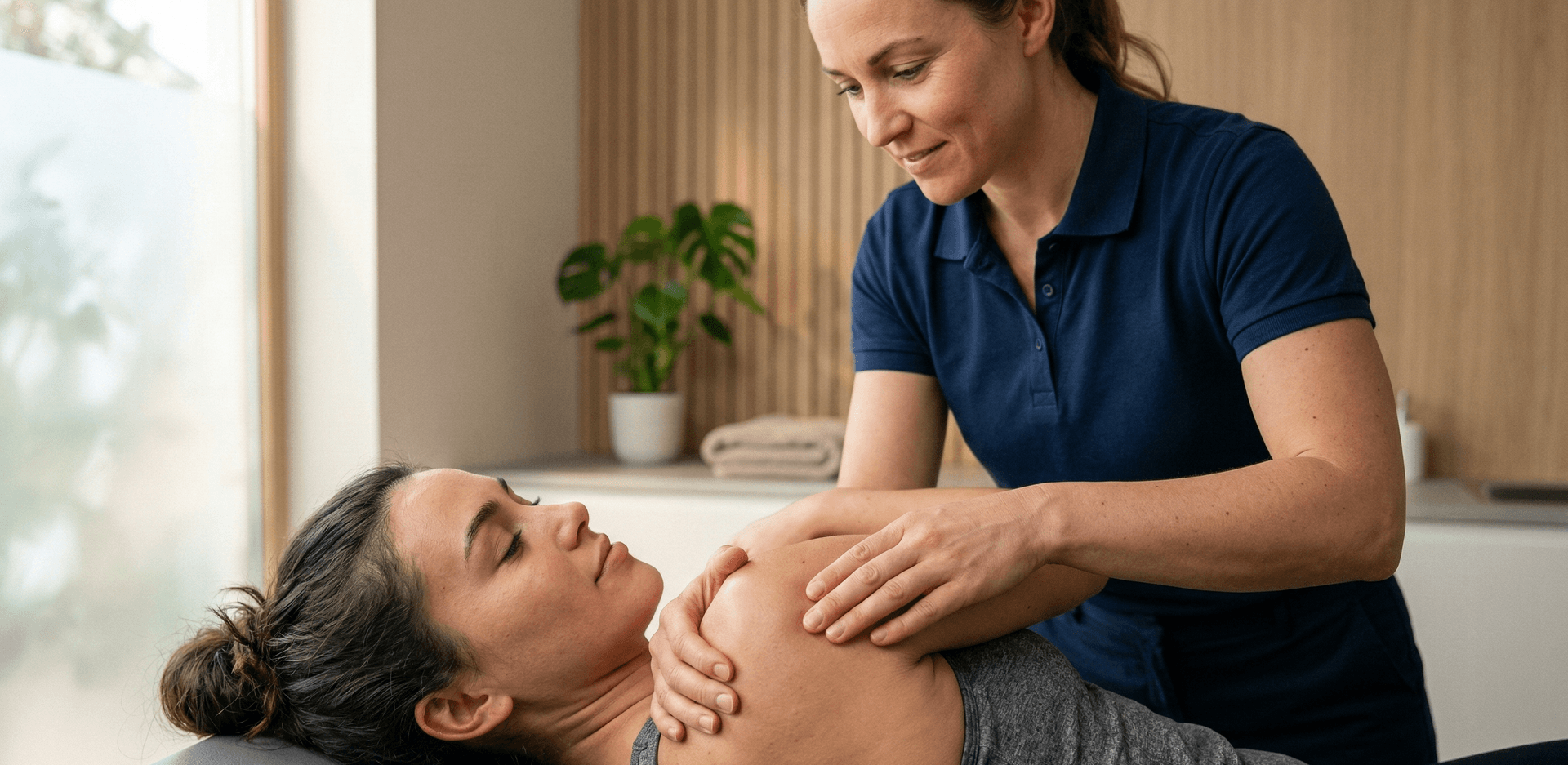 Premium physiotherapy clinic treatment session