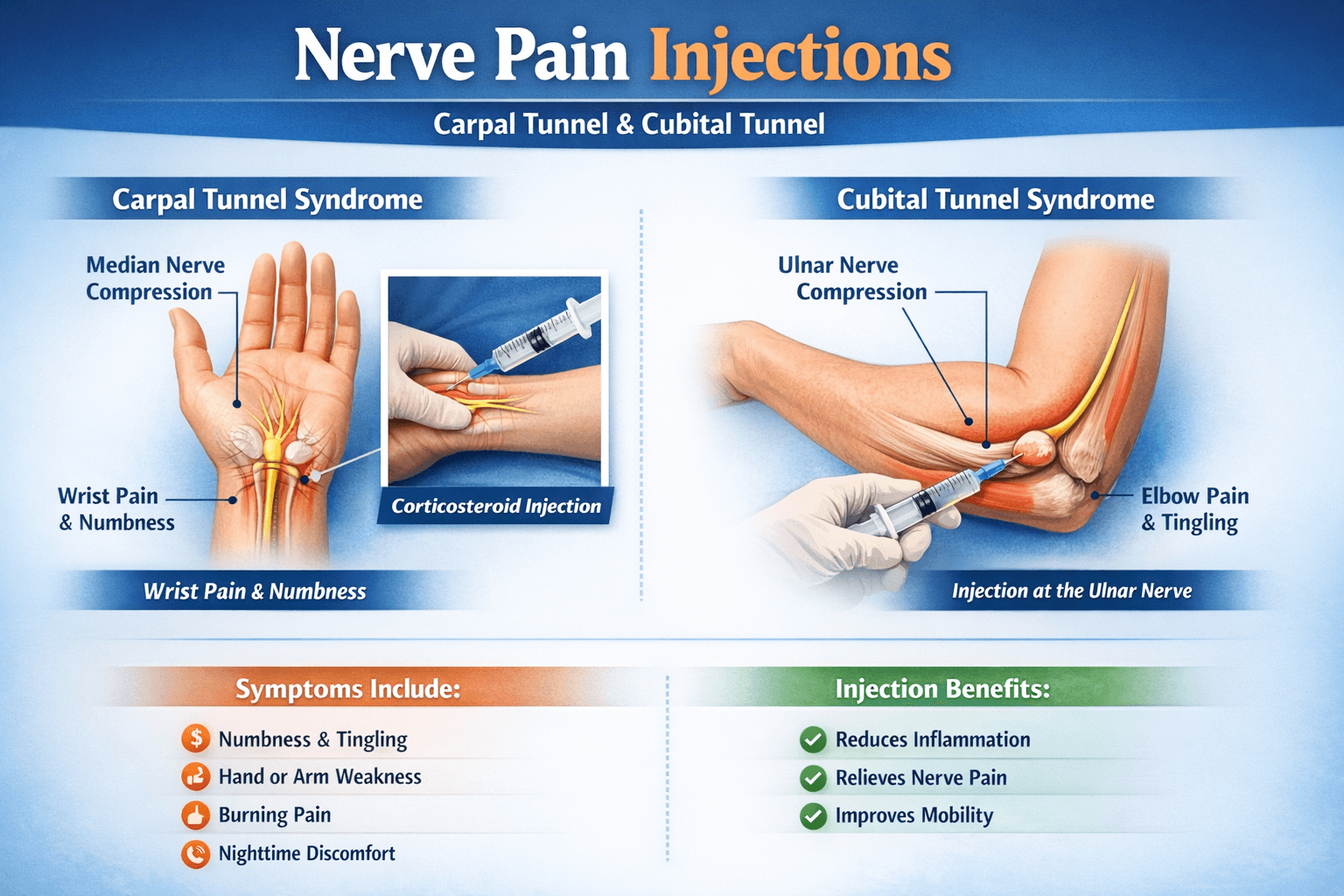 Nerve Pain Explained: Carpal Tunnel vs Cubital Tunnel Syndrome